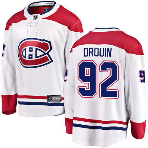 Herren Montreal Canadiens Eishockey Trikot Jonathan Drouin #92 Breakaway Weiß Fanatics Branded Auswärts